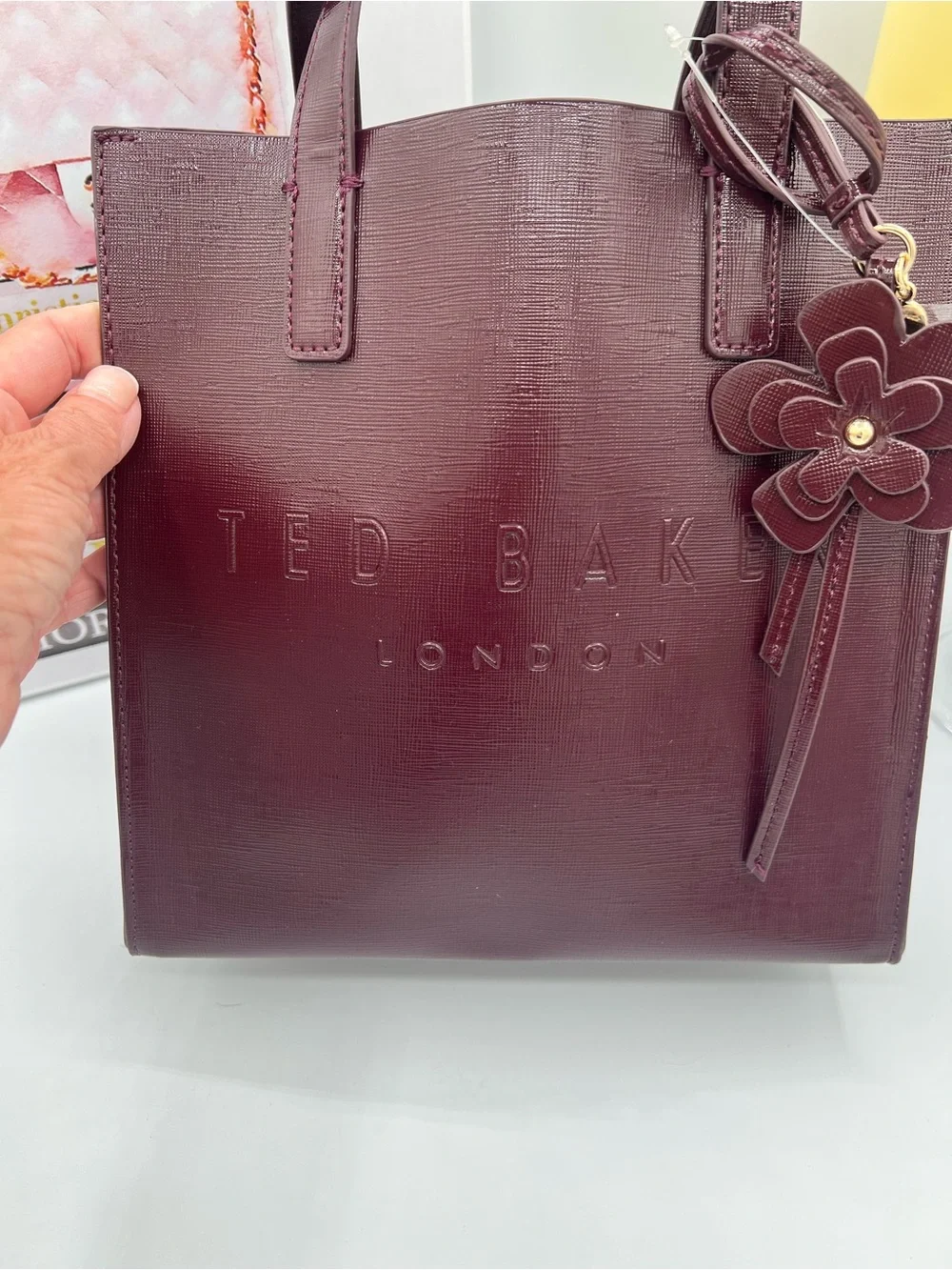 Ted Baker Soocon Icon Tote Bag in Burgundy